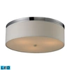 Elk Lighting Flushmounts 3 Light Flushmount In Polished Chrome In Chrome