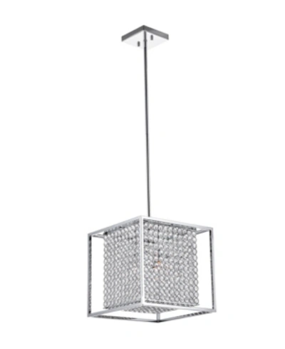 Cwi Lighting Cube 3 Light Chandelier In Chrome