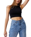 Cotton On Women's Seamless High-neck Cropped Tank Top In Black