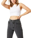 Cotton On Women's Seamless High-neck Cropped Tank Top In White