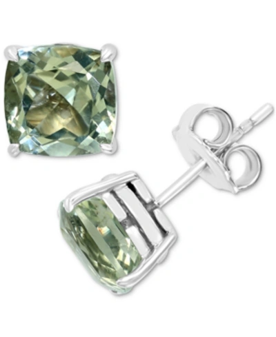 Effy Collection Effy Green Quartz Stud Earrings (4-1/2 Ct. T.w.) In Sterling Silver In Green Quartz Earring