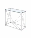 Coaster Home Furnishings Malibu Rectangular Sofa Table With Swoop Accents In Silver