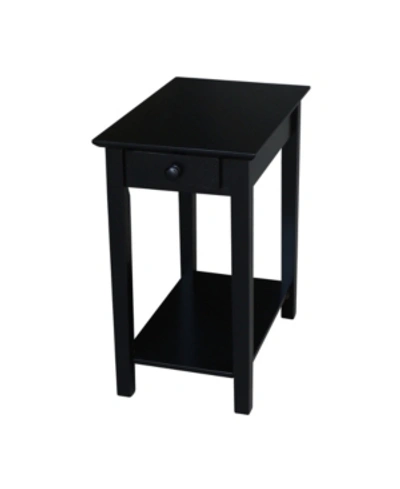 International Concepts Narrow End Table In Black