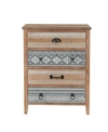 LUXEN HOME 4 DRAWER ACCENT CHEST