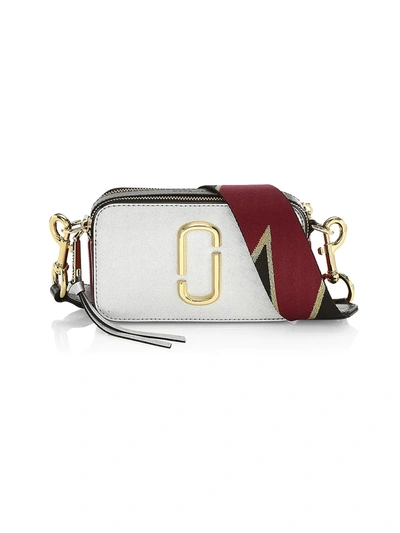 The Marc Jacobs Women's The Snapshot Coated Leather Camera Bag In Silver Multi