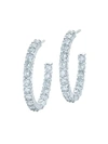 Kwiat Women's Hoops 18k White Gold & Bezel-set Diamond Inside/outside Hoop Earrings