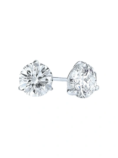 Kwiat Women's Stud Platinum & Diamond Solitaire Round Stud Earrings/0.50 Tcw In White Gold