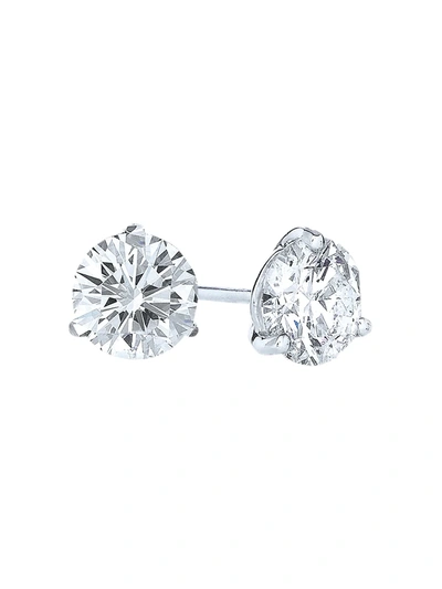 Kwiat Women's Stud Platinum & Diamond Solitaire Round Stud Earrings/0.30 Tcw In White Gold