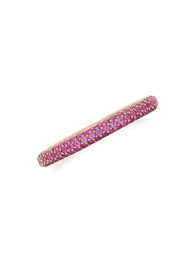Kwiat Women's Moonlight 18k Rose Gold & Pink Sapphire Pavé Slim Ring