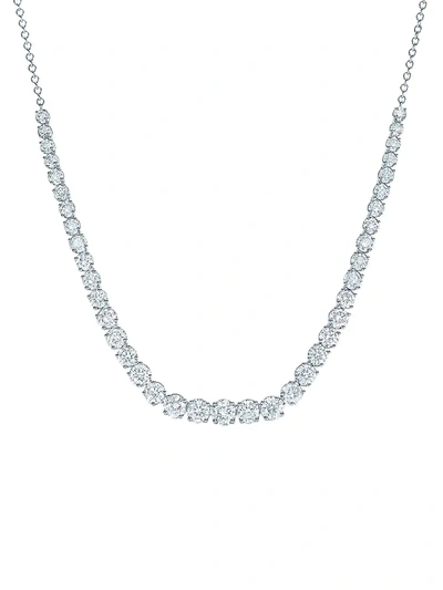 Kwiat Women's Riviera 18k White Gold & Diamond Line Graduated Necklace
