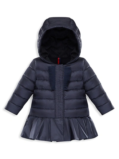 Moncler Baby's & Little Girl's Neila Ruffle Down Puffer Jacket In Navy