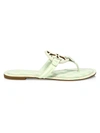 TORY BURCH MILLER METAL PRINT LEATHER THONG SANDALS,400013523026