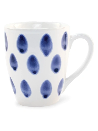 Vietri Viva Santorini Ceramic Polka Dot Mug