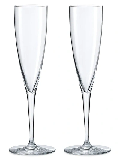 Baccarat Dom Perignon Set Of 2 Lead Crystal Champagne Flutes