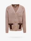 Gucci Wool Blend V-neck Cardigan In Beige