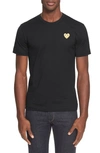 Comme Des Garçons Play Crewneck T-shirt In Blackdnu