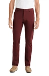 Rhone Commuter Straight Fit Pants In Burgundy Red
