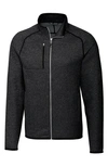 Cutter & Buck Mainsail Sweater Knit Full Zip Jacket In Charcoal Heather
