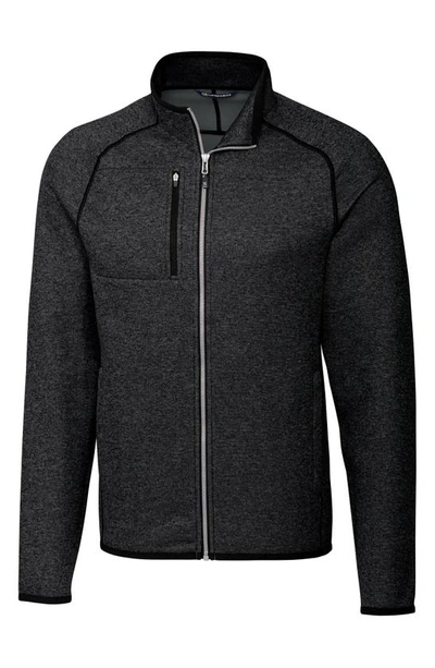 Cutter & Buck Mainsail Sweater Knit Full Zip Jacket In Charcoal Heather