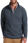 Cutter & Buck Mainsail Sweater-knit Mens Big And Tall Half Zip Pullover Jacket In Blue