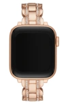 Kate Spade Scallop 16mm Apple Watch® Pavé Bracelet Watchband In Rose Gold