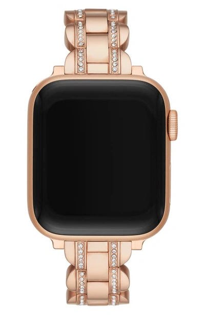 Kate Spade Scallop 16mm Apple Watch® Pavé Bracelet Watchband In Rose Gold