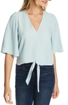 1.state Tie Front Blouse In Dusty Mint