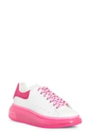 Alexander Mcqueen White & Pink Clear Sole Oversized Sneakers In White/ Shock Pink