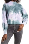 ALL IN FAVOR TIE DYE PUFF SLEEVE SWEATSHIRT,LT15129-001