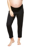 Nom Maternity Women's Max Crop Lounge Pants In Black