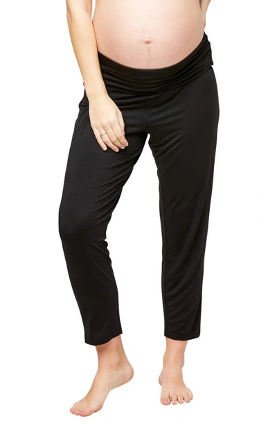 Nom Maternity Women's Max Crop Lounge Pants In Black