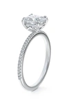 FOREVERMARK DELICATE ICON™ SETTING CUSHION DIAMOND ENGAGEMENT RING WITH DIAMOND BAND,ER1008CU070D3P0650