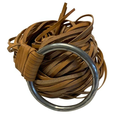 Pre-owned Orciani Leather Belt In Camel