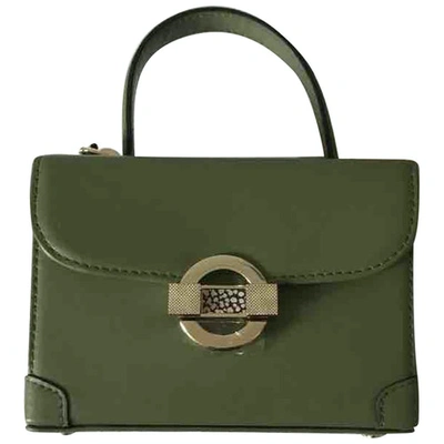Pre-owned Borbonese Leather Handbag In Green