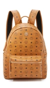 Mcm Medium Stark Visetos Studded Backpack In Cognac