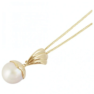 Pre-owned Tasaki Yellow Gold Necklace In White