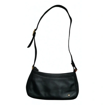 Pre-owned Etienne Aigner Leather Handbag In Black
