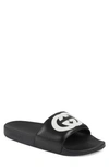 GUCCI PURSUIT LOGO SLIDE SANDAL,6447560R0F0