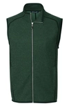 Cutter & Buck Mainsail Sweater-knit Mens Full Zip Vest In Green