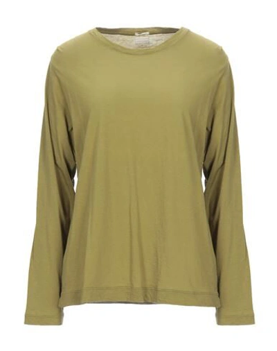 Massimo Alba T-shirts In Military Green