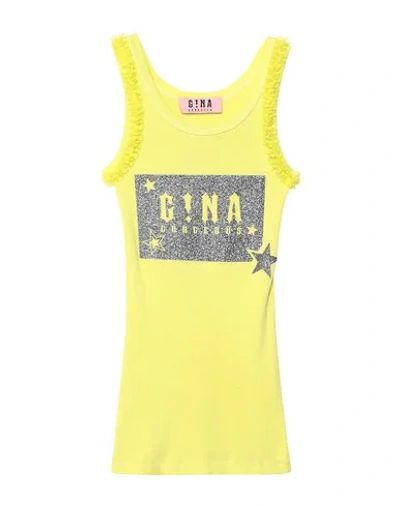 Gna G!na Tank Tops In Yellow