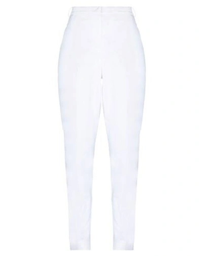 D-exterior Elasticated-waist Trousers In White