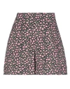 La Doublej Good Butt Floral Print Shorts In Black