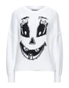 Moschino Pumpkin Face Pullover In White In White