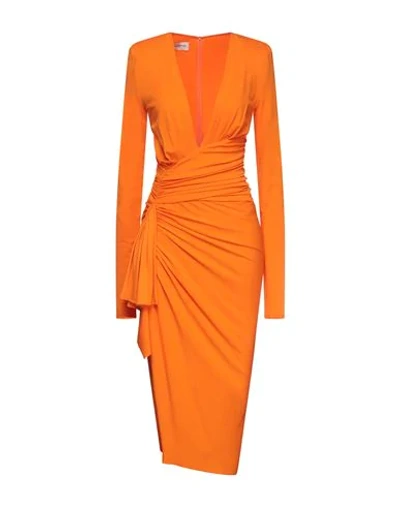 Alexandre Vauthier Knee-length Dress In Orange