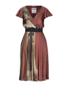 MOSCHINO MOSCHINO WOMAN MIDI DRESS COCOA SIZE 10 POLYESTER, SILK,15086047SS 2