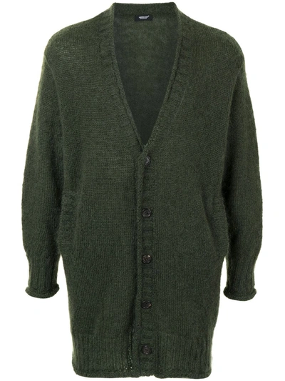 Undercover Mohair Wool Cardigan In Green