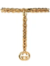 Gucci Chain Belt With Interlocking G Charm In Gold