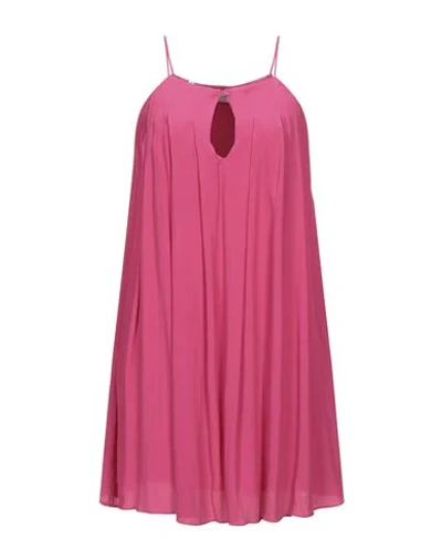 Aglini Short Dresses In Fuchsia