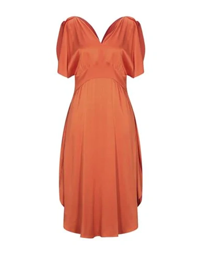 Stella Mccartney Midi Dresses In Orange